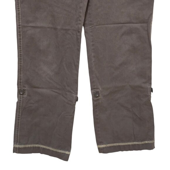 Eddie Bauer Brown Hiking Outdoor Roll Tab Hem Pants Sz 6 - Picture 6 of 10